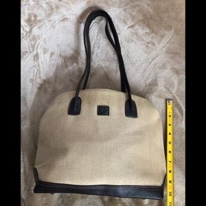 stone mountain canvas & leather trim bag